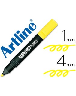 Rotulador artline fluorescente ek-660 amarillo punta biselada